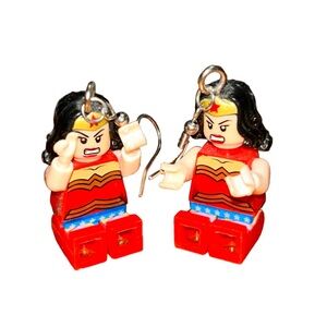 Wonder Woman Toy Earrings